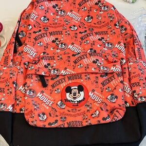 Disney Red and Black Mickey Mouse Backpack